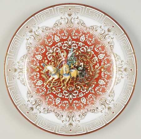Versace Christmas Plates Christmas Chariot - No Box