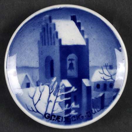 Aluminia Merry Christmas Plaquettes Church Tower - No Box