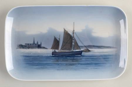 Royal Copenhagen Giftware Oblong Tray-Sailboat - No Box