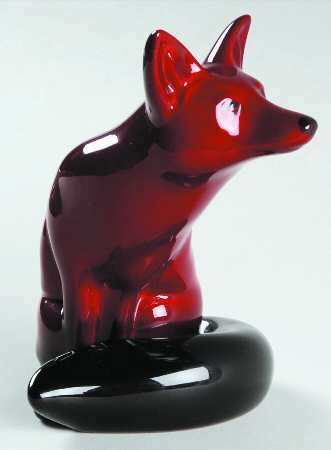 Flambe Fox-Seated - No Box