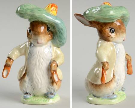 Beatrix Potter Backstamp 3 Benjamin Bunny-Ears & Shoes Out - No Box