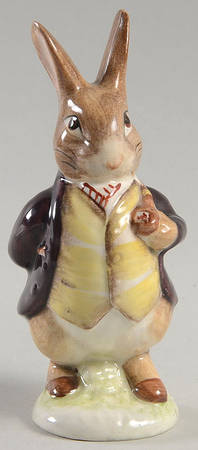 Beatrix Potter Backstamp 3 Mr Benjamin Bunny-Pipe In Maroon Coat - No Box