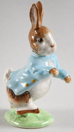 Beatrix Potter Backstamp 3 Peter Rabbit-Dk Blue Orange Buttons Shor - No Box