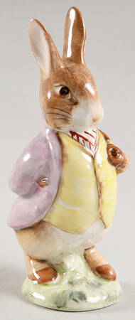 Beatrix Potter Backstamp 3 Mr Benjamin Bunny-Pipe In Lilac Coat - No Box