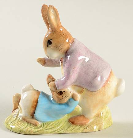 Beatrix Potter Backstamp 3 Mr Benjamin Bunny & Peter Rabbit - No Box