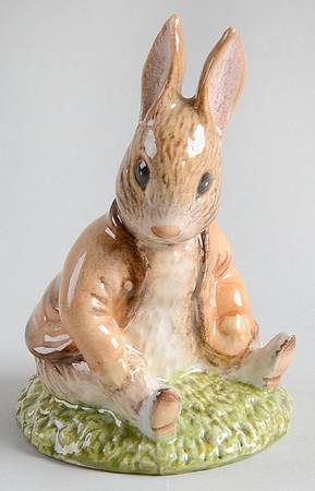 Beatrix Potter Backstamp 3 Benjamin Bunny Sat On A Bank-Head Down - Boxed