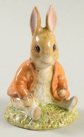 Beatrix Potter Backstamp 3 Benjamin Bunny Sat On A Bank-Head Up - No Box