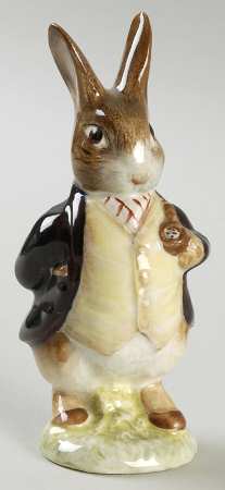 Beatrix Potter Backstamp 3 Mr Benjamin Bunny-Pipe In Maroon Coat - No Box