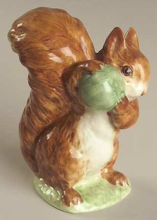 Beatrix Potter Backstamp 3 Squirrel Nutkin-Red-Brown - Boxed