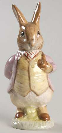 Beatrix Potter Backstamp 3 Mr Benjamin Bunny- Pipe In Lilac Coat - Boxed