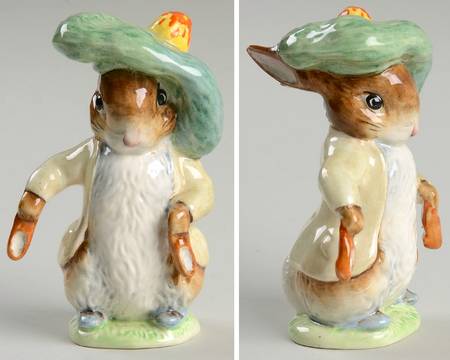 Beatrix Potter Backstamp 3 Benjamin Bunny-Ears & Shoes Out - Boxed