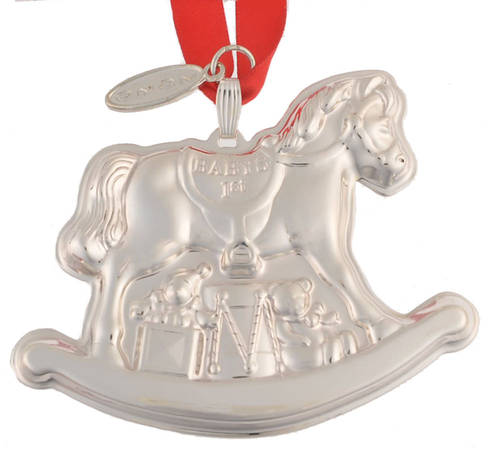 Babys First Christmas-Sterling Rocking Horse With Date Tag - No Box