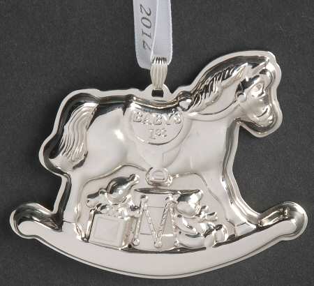 Babys First Christmas-Sterling Rocking Horse - No Box
