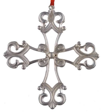 Reed & Barton Christmas Ornament Classic Cross-Silverplate - Boxed