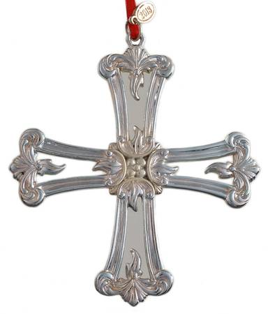 Reed & Barton Christmas Ornament Classic Cross-Silverplate - No Box