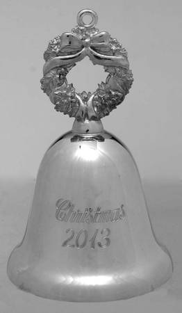 Reed & Barton Christmas Ornament Dillards 75th Anniversary Bell - Boxed