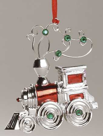 Reed & Barton Christmas Ornament Jeweled Train - Boxed