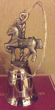 Reed & Barton Christmas Ornament Carousel Horse Bell Ornament - No Box