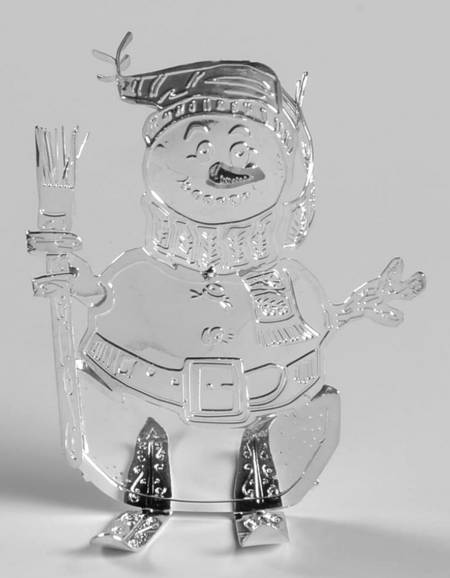 Reed & Barton Christmas Ornament Snowman On Skis - No Box