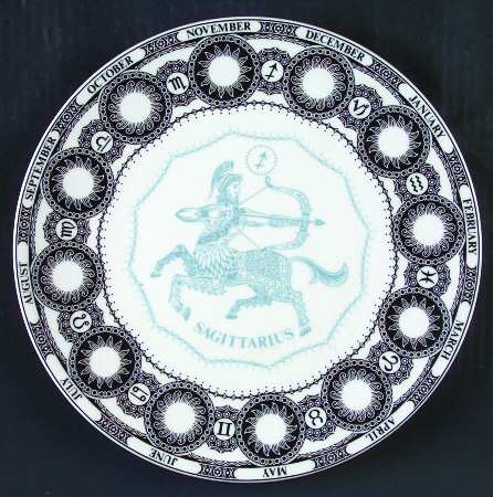 Zodiac Birthday Plates Sagittarius - No Box