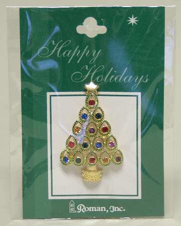 Roman Christmas Jewelry Tree Pin-Circles - No Box