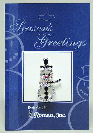 Roman Christmas Jewelry Snowman Pin - No Box