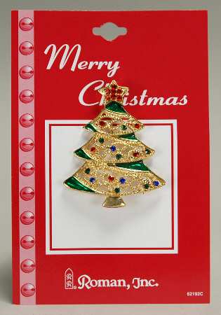 Roman Christmas Jewelry Tree-Pierced With Star - No Box