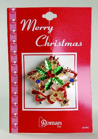 Roman Christmas Jewelry Stars & Holly - No Box