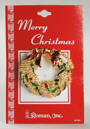 Roman Christmas Jewelry Wreath - No Box