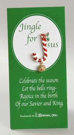 Roman Christmas Jewelry Jingle For Jesus Pin - No Box