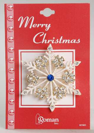 Roman Christmas Jewelry Snowflake Pin - No Box