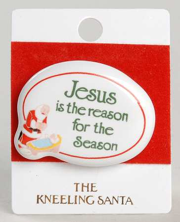 Roman Christmas Jewelry Kneeling Santa Pin - No Box