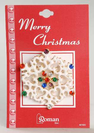 Roman Christmas Jewelry Snowflake Pin - No Box