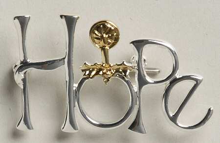 Roman Christmas Jewelry Hope Pin - No Box