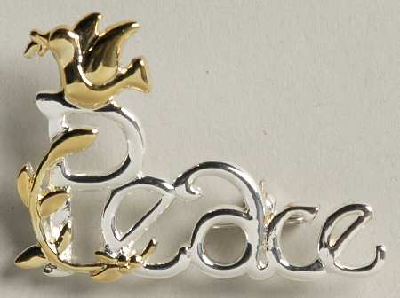Roman Christmas Jewelry Peace Pin - No Box