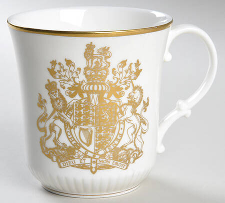 Royal Doulton Royalty Giftware Silver Jubilee Queen Elizabeth Cup - No Box