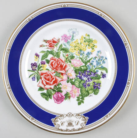 Royal Doulton Royalty Giftware Charles & Diana Wedding Bouquet Plate - Boxed