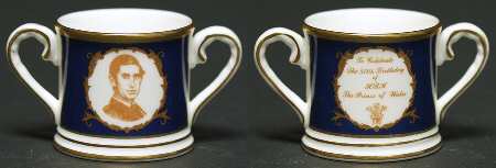 Royal Doulton Royalty Giftware Prince Charles 50th Birthday Mini Loving - No Box