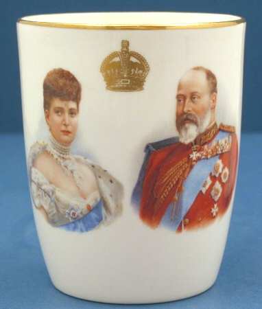 Royal Doulton Royalty Giftware Edward Vii & Alexandra Coronation Beaker - No Box