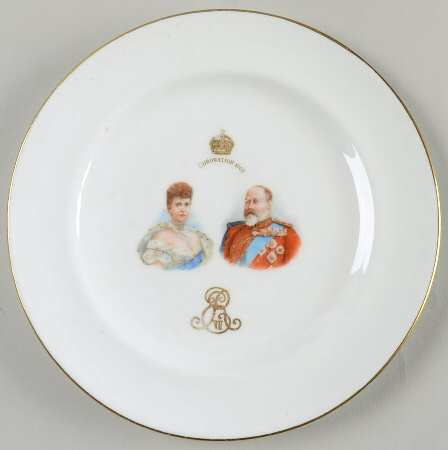 Royal Doulton Royalty Giftware Edward Vii & Alexandra Coronation Plate - No Box
