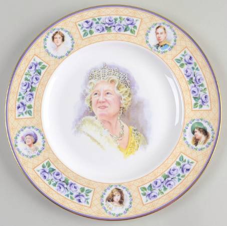 Royal Doulton Royalty Giftware Queen Mother Memorial Plate - No Box