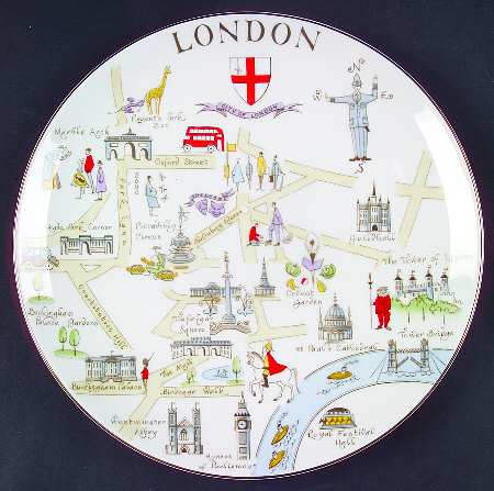 Royal Chelsea Plates City Of London - Boxed
