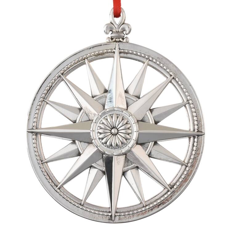 Williamsburg Sterling Ornament Compass Rose Star - Boxed