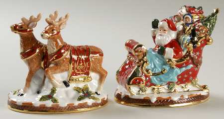 Radko Giftware Sumptuous Sleighful-Salt & Pepper - Boxed