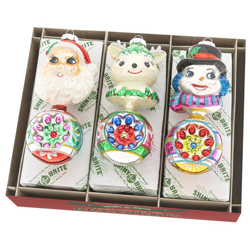 Shiny Brite Ornaments Figure Rounds Christmas Confetti  - Boxed