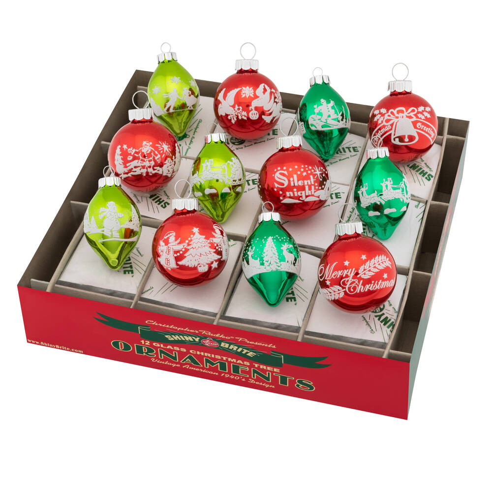 Shiny Brite Ornaments Signature Flocked Tulips-Holiday Splendo - Boxed