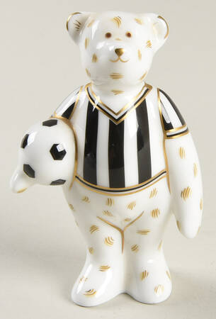 Miniature Bear Collection Football Bear-Black - Boxed