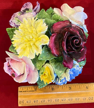 Radnor Figurine Rose & Carnation Flower Basket - No Box