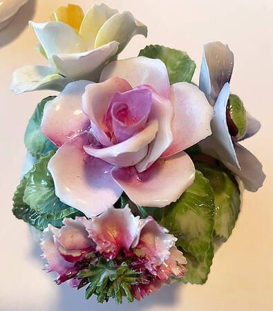 Radnor Figurine Mixed Flowers, Pink Rose - No Box