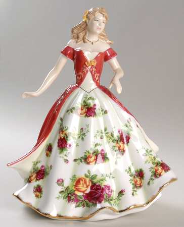 Figurines of the Year Old Country Rose-2008 - With Box